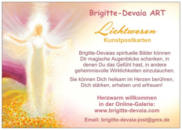 Kunstpostkarten Lichtwesen 8 Motive